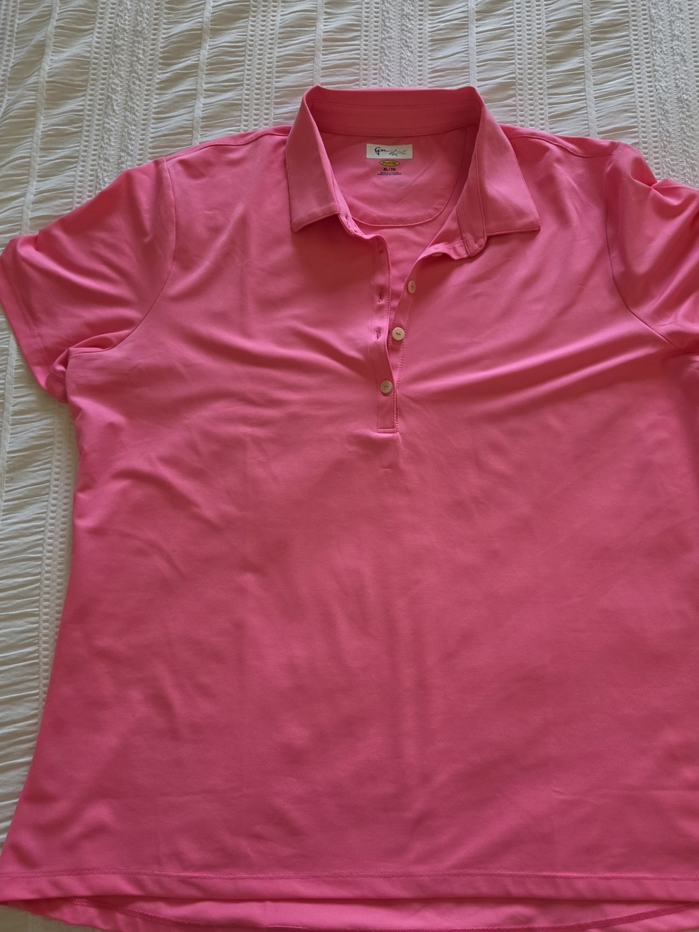 Women's Pink Polo Greg NormanTop